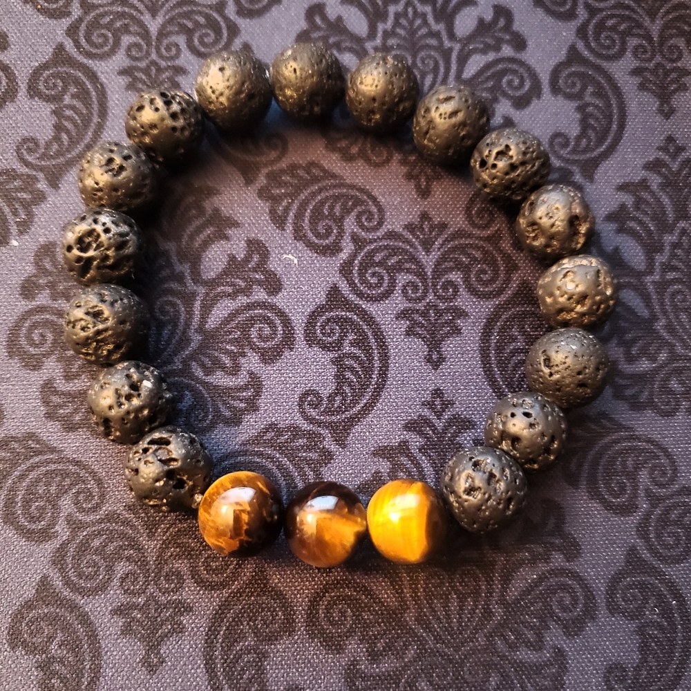 Tiger eye and lava